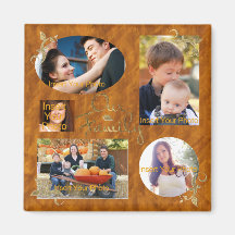 Our Family Photo Album Collage Fridge Magnets