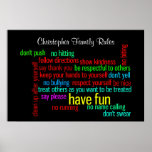 Our Family Rules Print