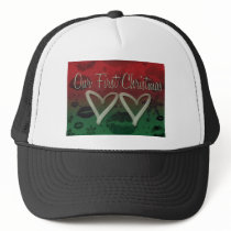 OUR FIRST CHRISTMAS hats