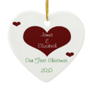 Our First Christmas Heart Ornament ornament