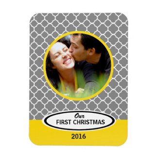 Our First Christmas Holiday Keepsake Photo Magnet