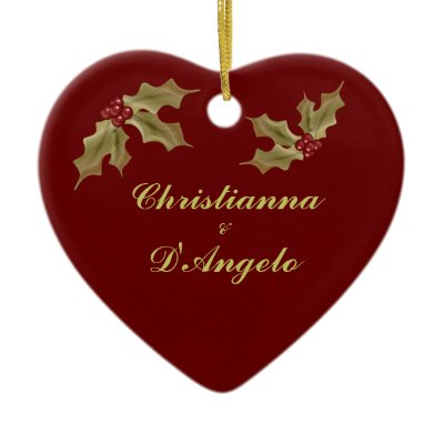 'Our First Christmas/Husband and Wife' Christmas Ornament