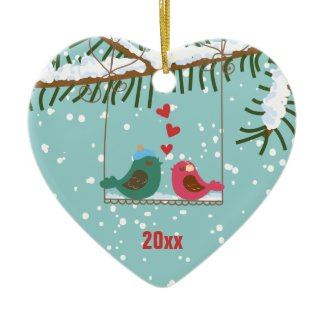 Our First Christmas Love Birds Ornament