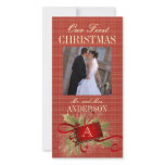 Our First Christmas Monogram Wedding Photo Cards photo cards