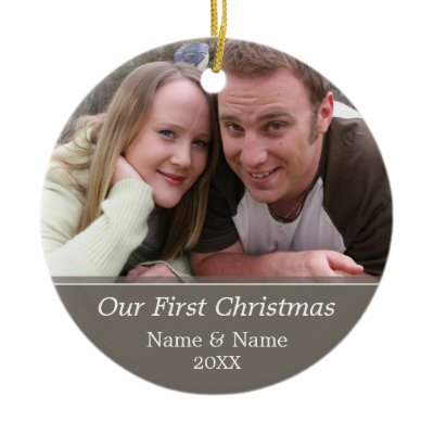 Our First Christmas Photo - Single Sided Ornament