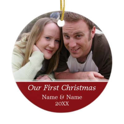 Our First Christmas Photo - Single Sided Christmas Tree Ornament