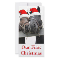Our First Christmas photo cards by JunipersWedding Our First Christmas photo cards