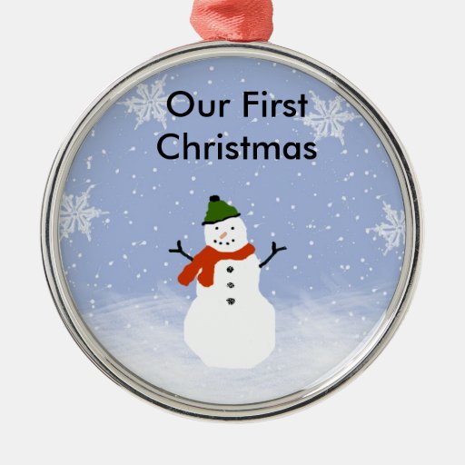 our first christmas snowman ornament zazzle our first christmas snowman ornament zazzle