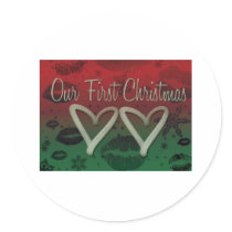 OUR FIRST CHRISTMAS stickers by perfectpostage OUR FIRST CHRISTMAS stickers
