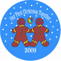 Our First Christmas Together 2009 (GLBT Men) Photo Cut Out