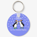Our First Christmas Together 2009 (GLBT Penguins) keychains by LushLaundry Our First Christmas Together 2009 (GLBT Penguins) keychains