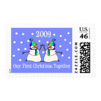Our First Christmas Together 2009 (GLBT Snowmen) postage