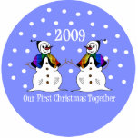 Our First Christmas Together 2009 (GLBT Snowwomen) Acrylic Cut Out