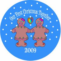Our First Christmas Together 2009 (GLBT Women) photo sculptures by LushLaundry Our First Christmas Together 2009 (GLBT Women) photo sculptures