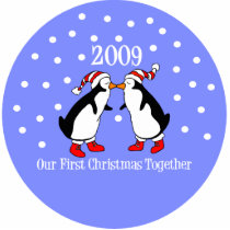 Our First Christmas Together 2009 (Penguins) photo sculptures