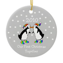Our First Christmas Together 2010 (GLBT Penguins) Ornaments