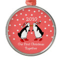 Our First Christmas Together 2010 (Penguins) ornament