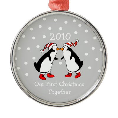 Our First Christmas Together 2010 (Penguins) ornaments