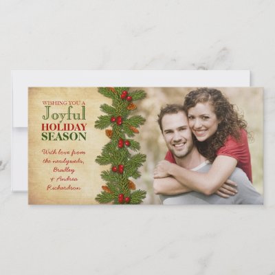 Our First Christmas Together Holiday Photocard Customized Photo Card