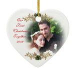 Our first Christmas together ornament heart ornaments
