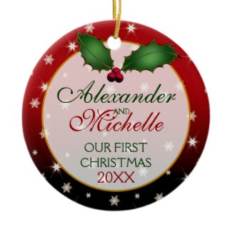 Our First Christmas Wedding Ornament ornament