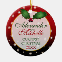 Our First Christmas Wedding Ornament