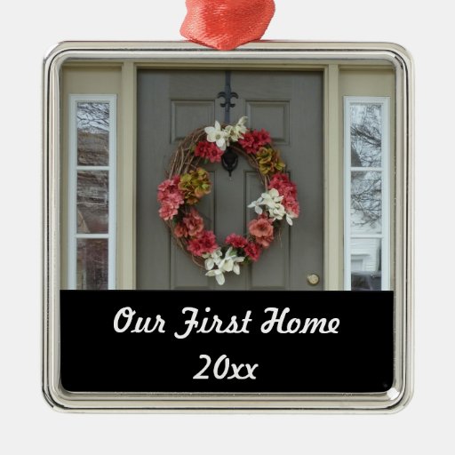 Our First Home New House Photo Ornament | Zazzle