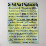 Our First Pope & Papal Authority poster