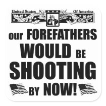 Our Forefathers Would Be Shooting By Now! Square Stickers