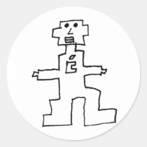 our genius robot in sticky form stickers