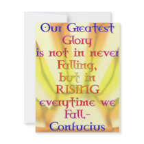 "Our Greatest Glory"- Confucius Quote invitations