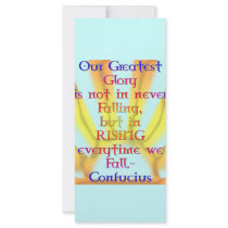 "Our Greatest Glory"- Confucius Quote rack cards
