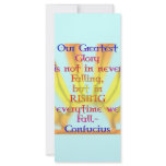 "Our Greatest Glory"- Confucius Quote Rack Card