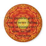 Our greatest glory is not in never falling, but... magnets