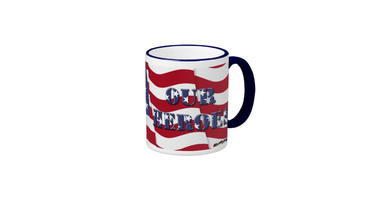Our Heroes Add Your Photo Ringer Coffee Mug Zazzle