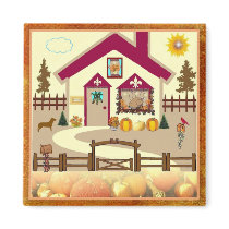 OUR HOUSE FOR THANKSGIVING magnets