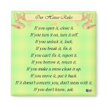 Our House Rules magnets