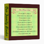 Our House Rules Vinyl Binder