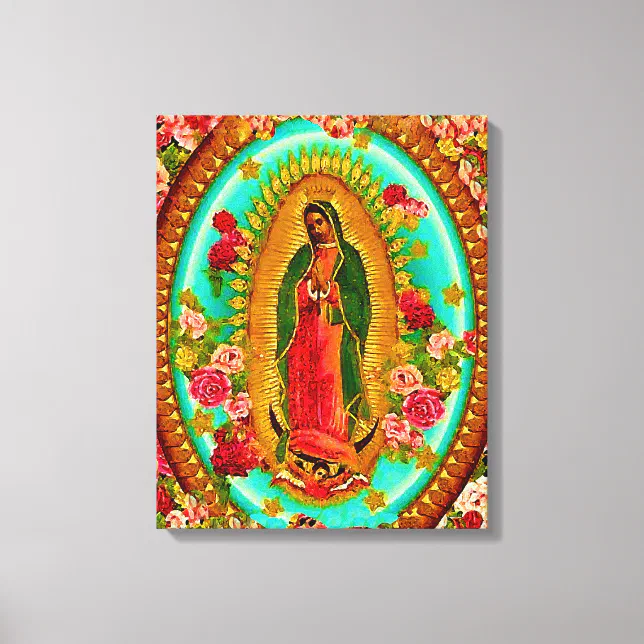 Our Lady Guadalupe Mexican Saint Virgin Mary Canvas Print Zazzle