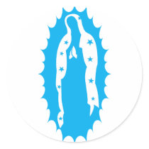 OUr Lady Guadalupe Modern Aqua stickers