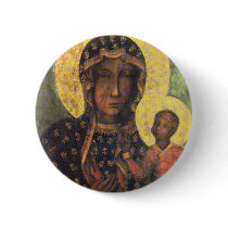 Our Lady of Czestochowa Pinback Buttons