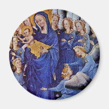 Our Lady Of Eleven Angels By Meister Des Wilton-Di Fridge Magnets