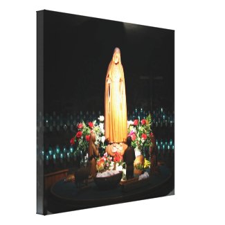 Our Lady of Fatima Statue Wrapped Canvas Print