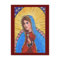 Our Lady of Guadalupe - postcard by folkartblonde Our Lady of Guadalupe - postcard