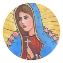 Our Lady of Guadalupe - sticker by folkartblonde Our Lady of Guadalupe - sticker