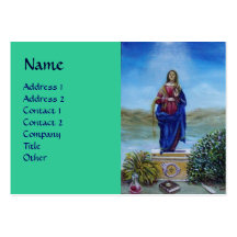 OUR LADY OF LIGHT blue red green Business Card
