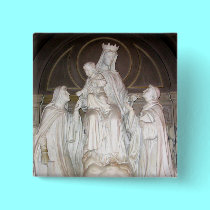 Our Lady of Mount Carmel Statue buttons by Artists4God Our Lady of Mount Carmel Statue buttons