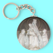 Our Lady of Mount Carmel Statue keychains by Artists4God Our Lady of Mount Carmel Statue keychains