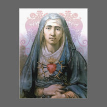 Our Lady of Sorrows Holy Card postcards