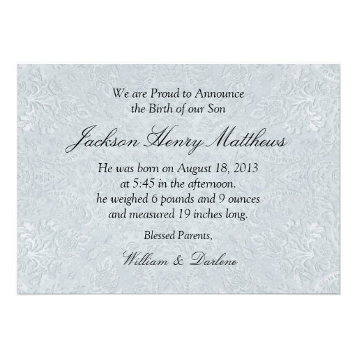 Our Little Angel Wings Birth Announcement